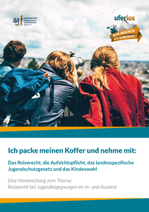 Cover Broschüre: Handreichung zum Thema Reiserecht bei Jugendbegegnungen im In- und Ausland (2026)