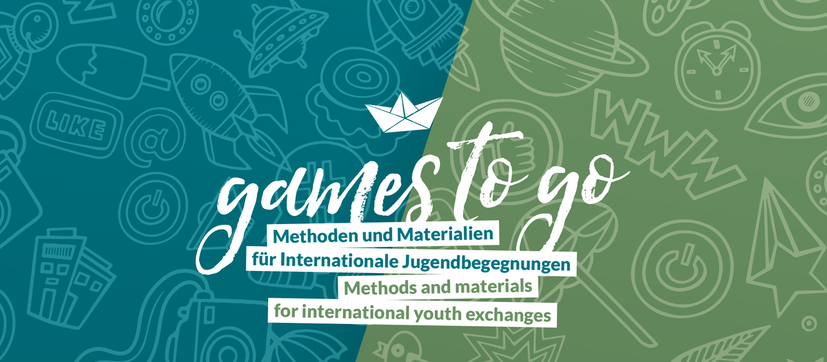 Cover Broschüre: Games to go: Methoden und Materialien für internationale Jugendbegegnungen (2026)