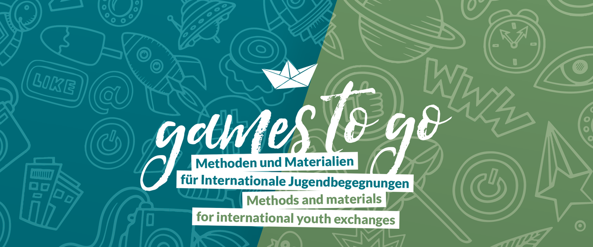 Cover Broschüre: Games to go: Methoden und Materialien für internationale Jugendbegegnungen (2026)